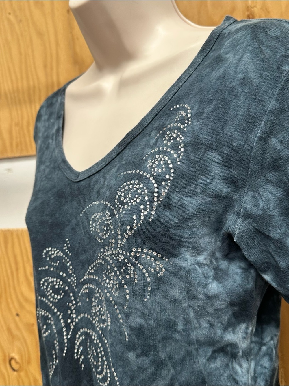 Y2K hippie boho tie dye top embellishment women’s medium Sledge USA - Picture 4 of 7